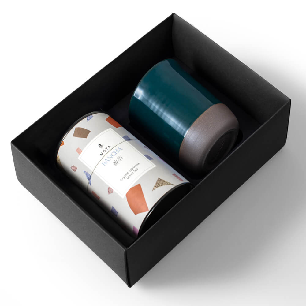 Moya-tea-and-Kaiyo-mug-Organic-leaf-tea-set-Bancha